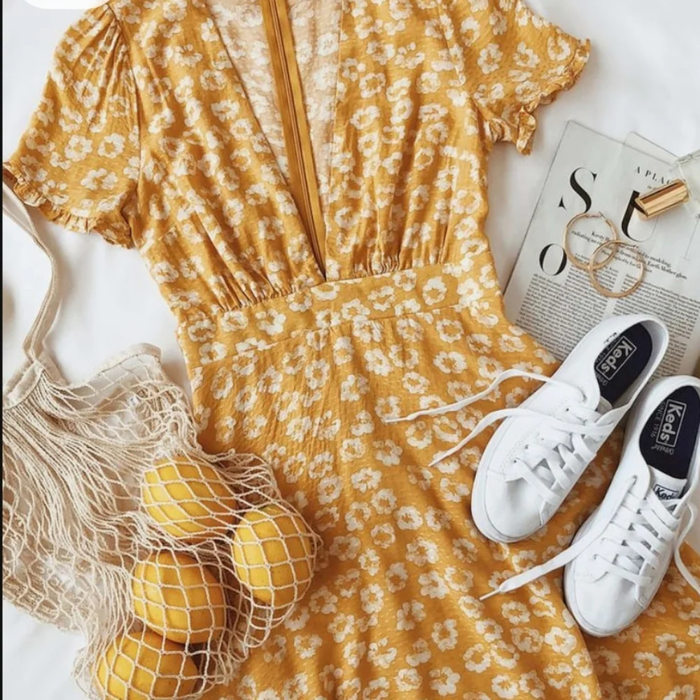 Lulu's Yellow Floral Mini Dress - Picture 9 of 9